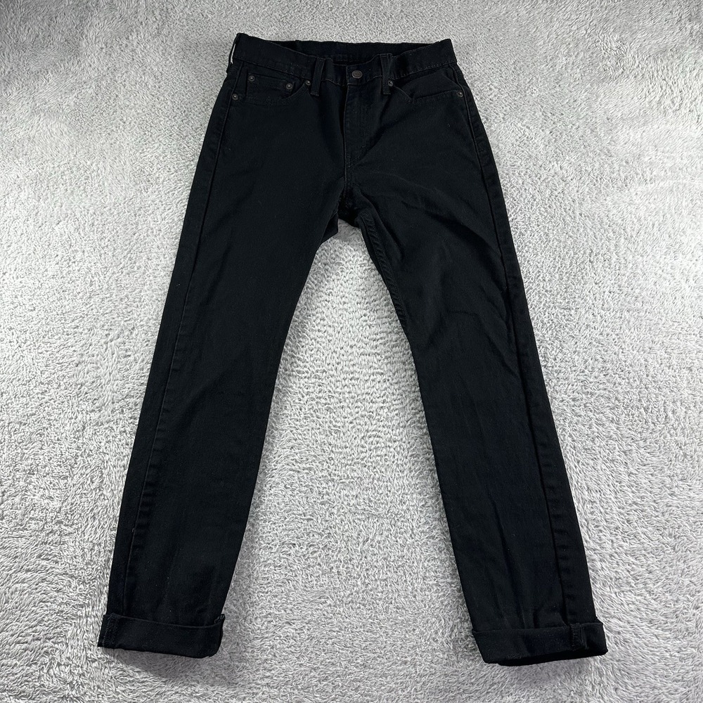 Levi's 510 Jeans Mens 29x32 (29x25) Black Stretch Skinny Straight Grunge Emo